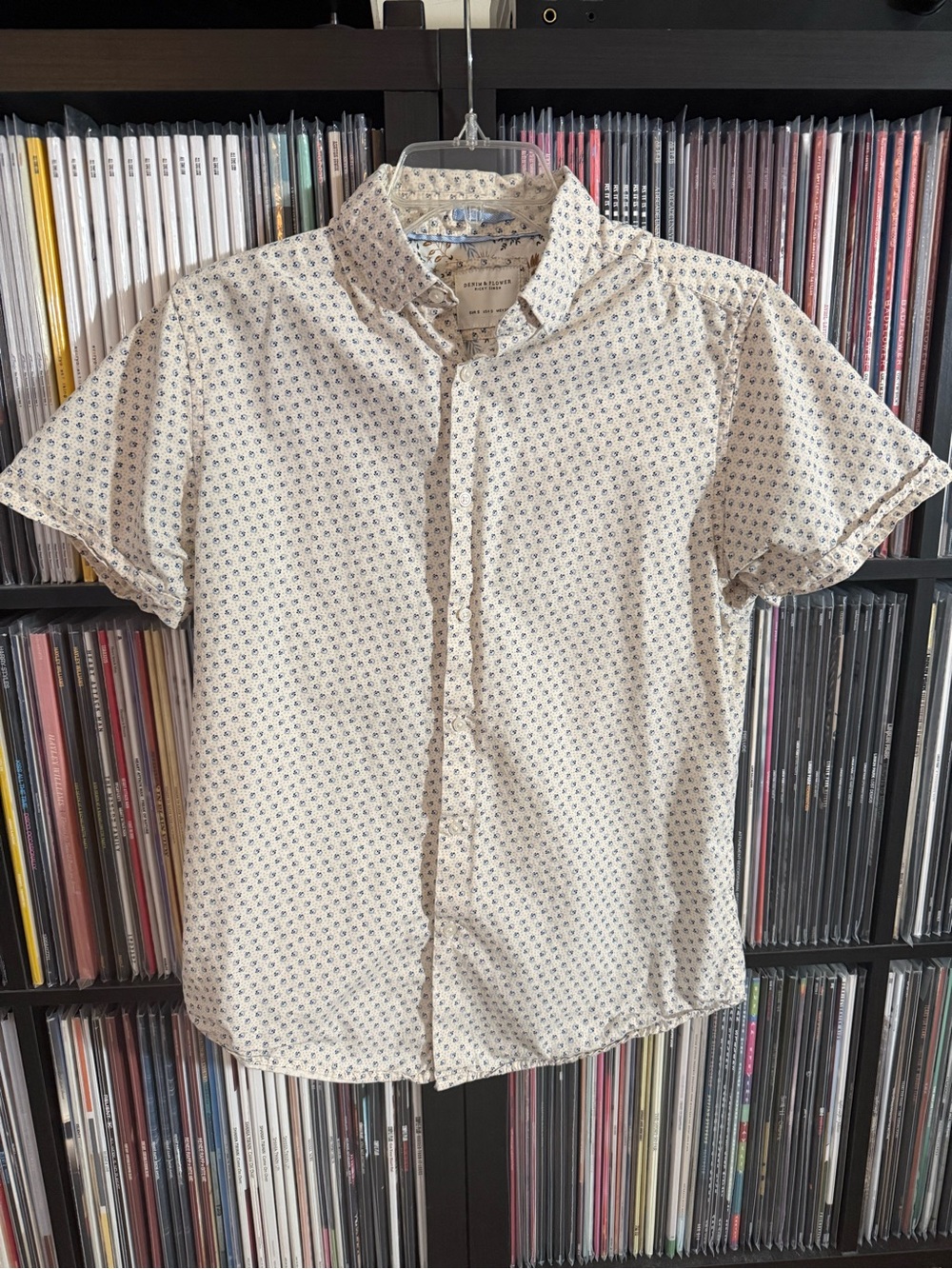 Denim & Flower Ricky Singh men’s white button-up shirt